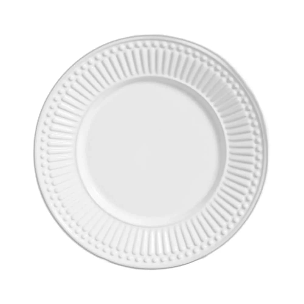 Conjunto 6 Pratos Roma Branco — Sobremesa 20,5cm - Porto Brasil