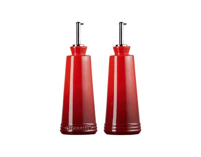 Conjunto Azeite e Vinagre Cerâmica Le Creuset Vermelho