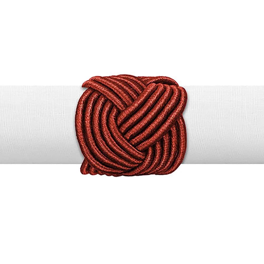 Conjunto de Argolas para Guardanapo Traccia 4 Peças Vermelho - Copa & Cia