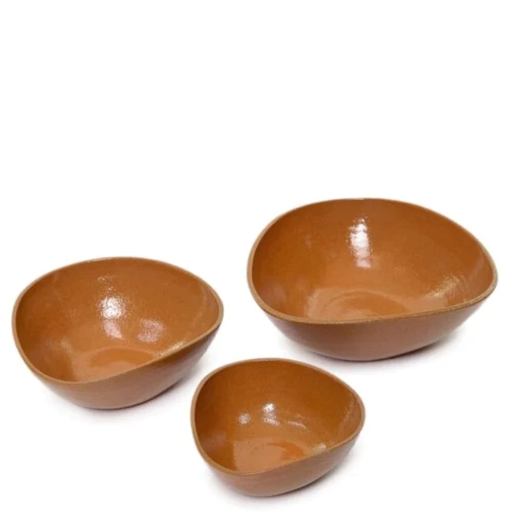 Conjunto de Bowls de Cerâmica Terracota 3pçs