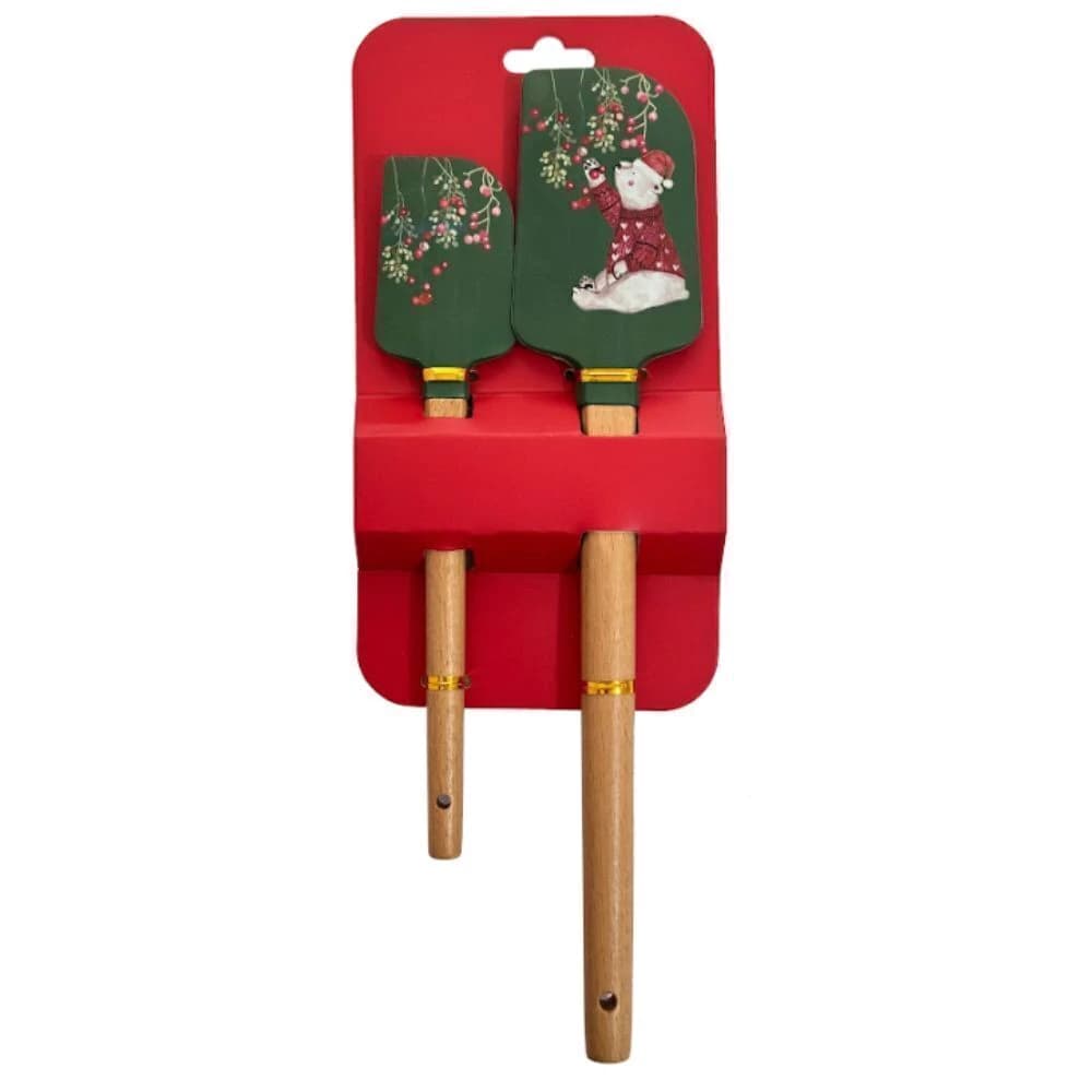 Conjunto de Espátulas de Silicone Polar Xmas 2pçs