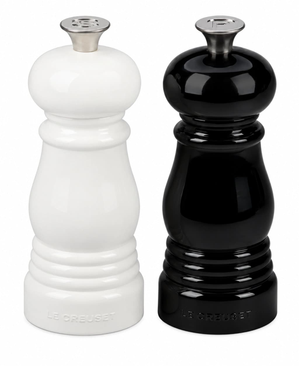 Conjunto de Moedores Sal e Pimenta Branco e Preto 11cm Le Creuset