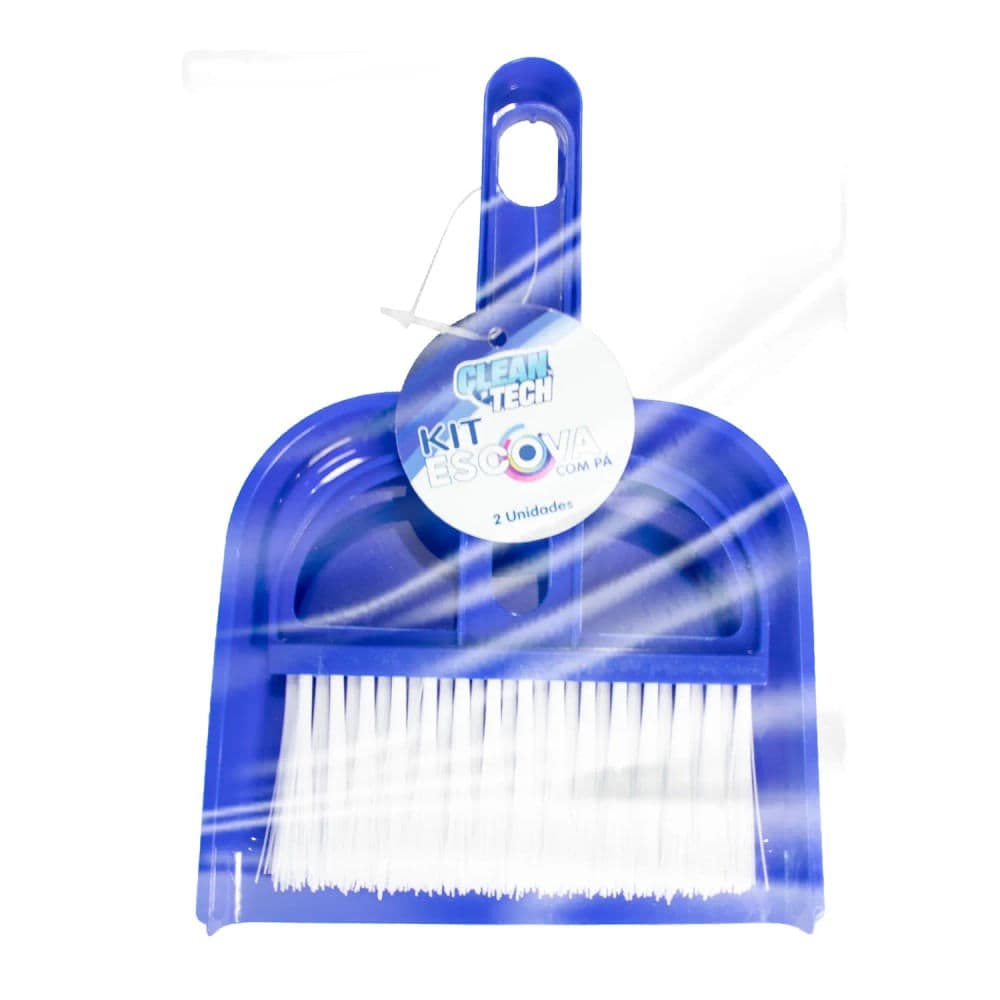 Conjunto de Pá e Escova Azul - Clean Tech