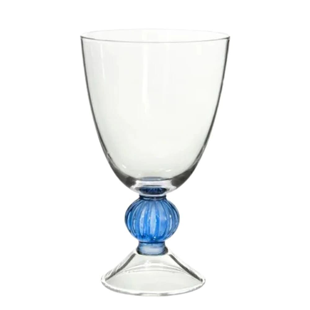 Conjunto de Taças de Vidro Beads Azul 500ml 6pçs