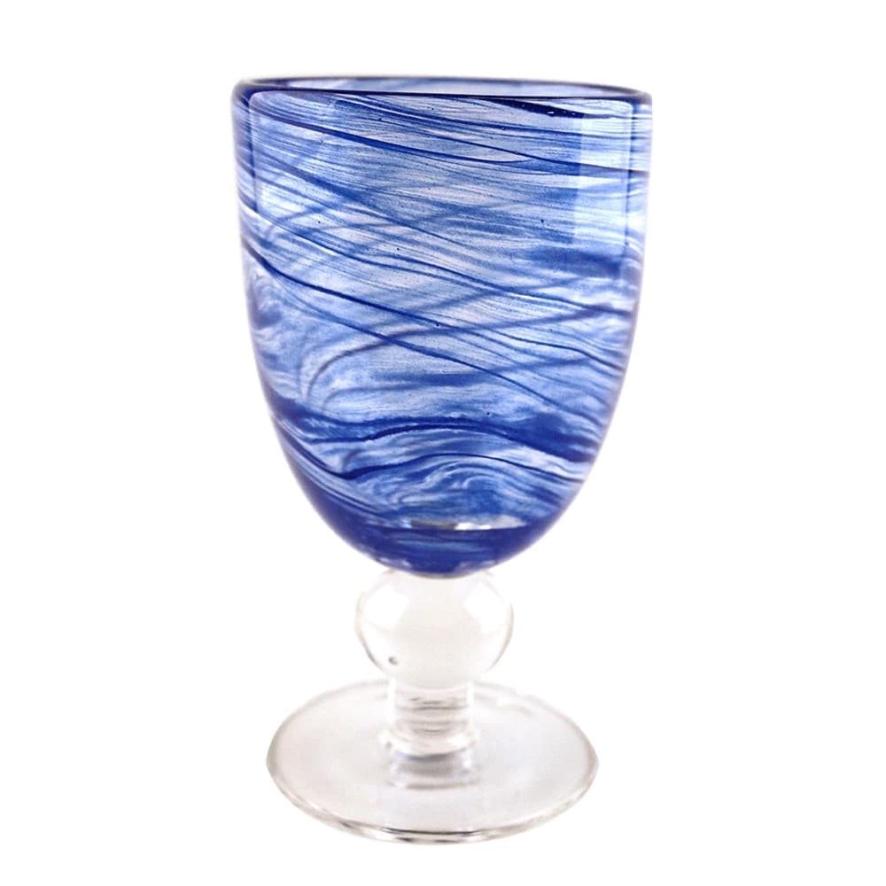 Conjunto de Taças para Água de Vidro Blue Wave Azul 380ml 6pçs