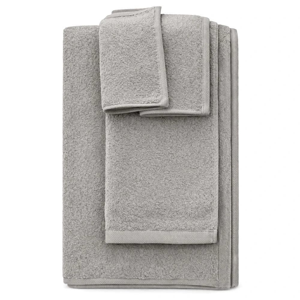 Conjunto de Toalhas de Banho de Algodão Cinza 4pçs