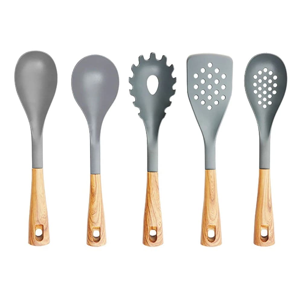 Conjunto de Utensílios 5 Peças Astra Cinza Chumbo - Neuhaus