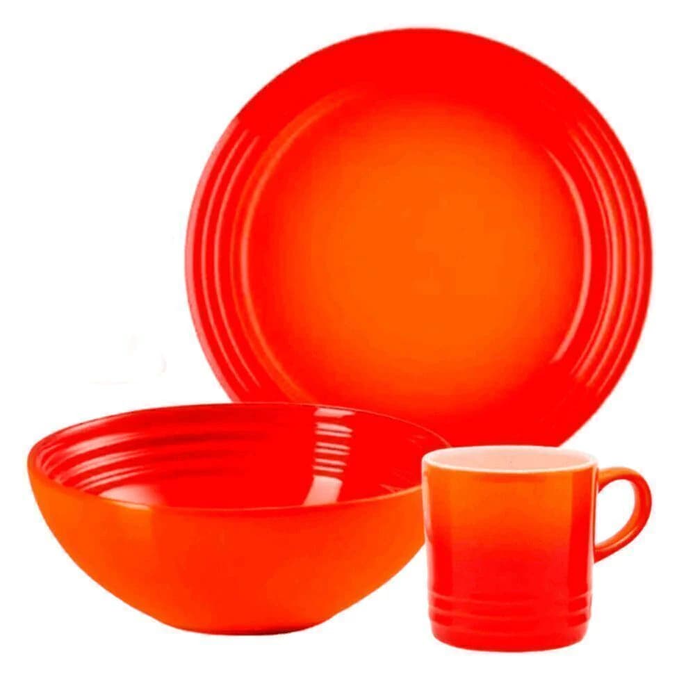 Conjunto para Café da Manhã de Cerâmica Le Cruset Laranja 6PÇS