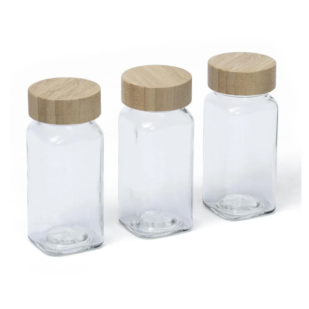 Conjunto Porta Tempero Quadrado 3 Peças 120mL - Mozcada
