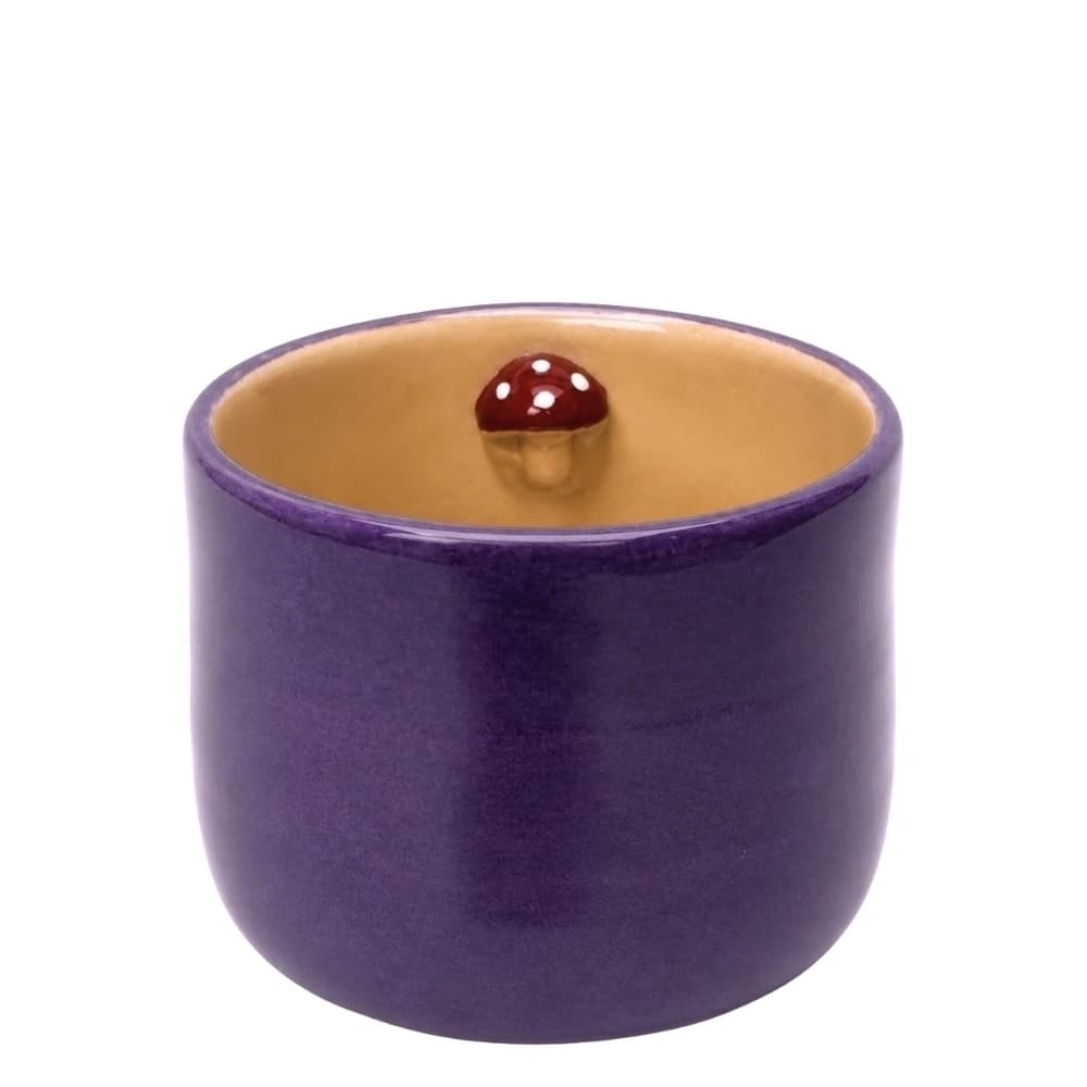 Copo de Cerâmica de Café Cogumelo Lilás