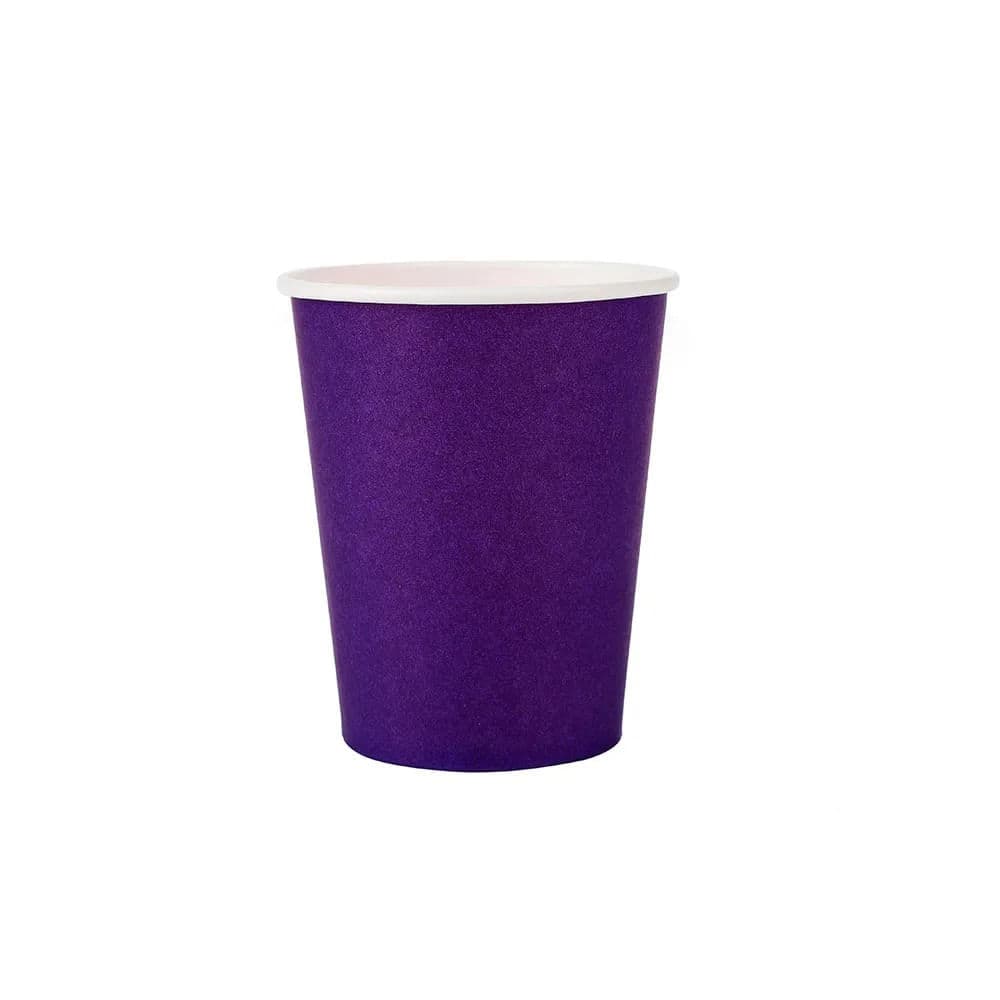 Copo De Papel 270mL Roxo 10 Unidades - Silver Plastic