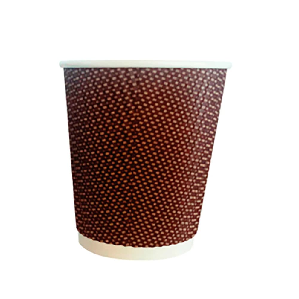 Copo de Papel Ondulada Marrom 20 Unidades 240mL - Silver Festas