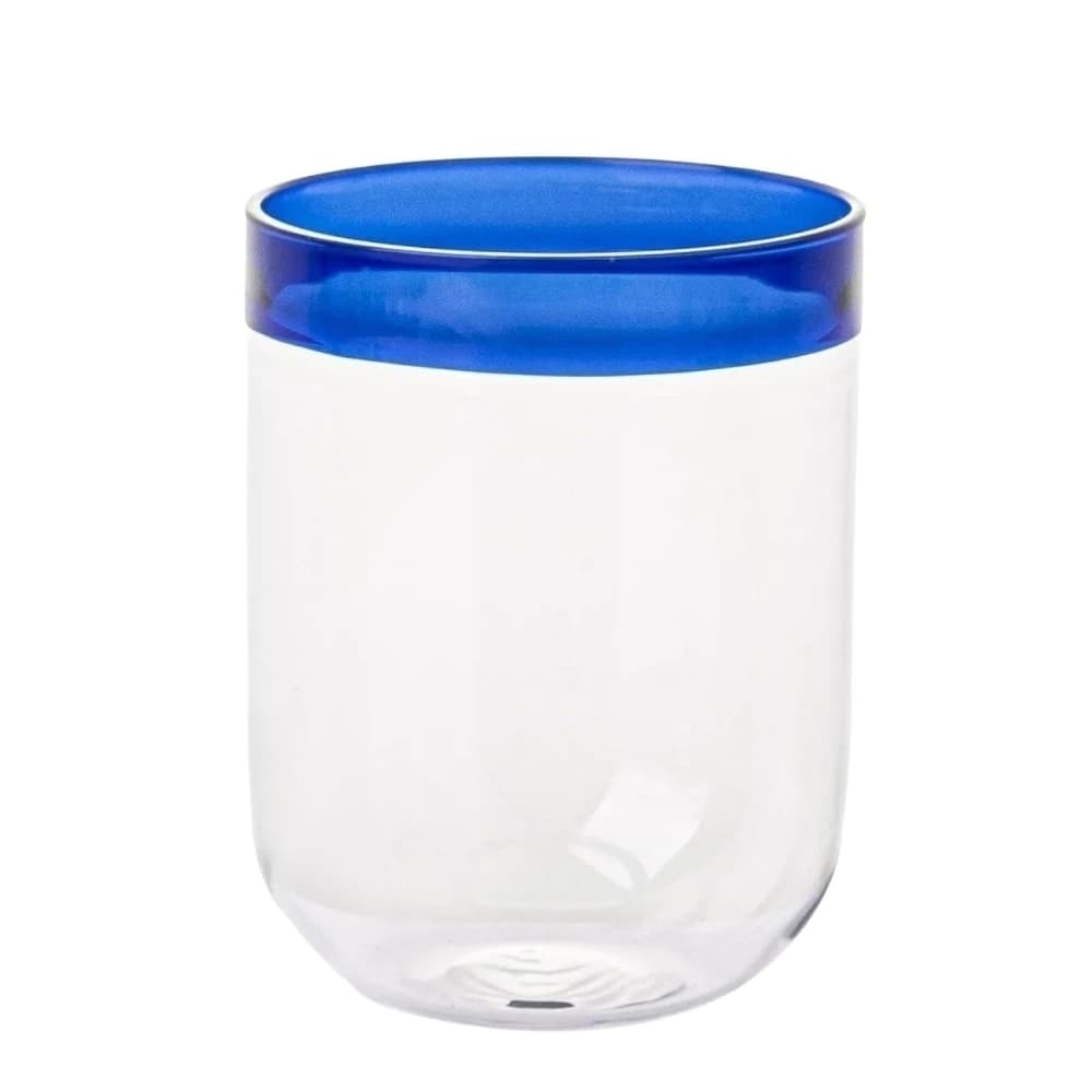 Copo de Vidro Border Azul 480ml 6pçs