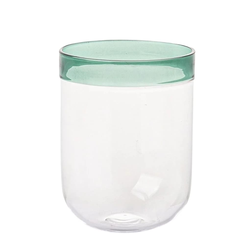Copo de Vidro Border Verde 480ml 6pçs