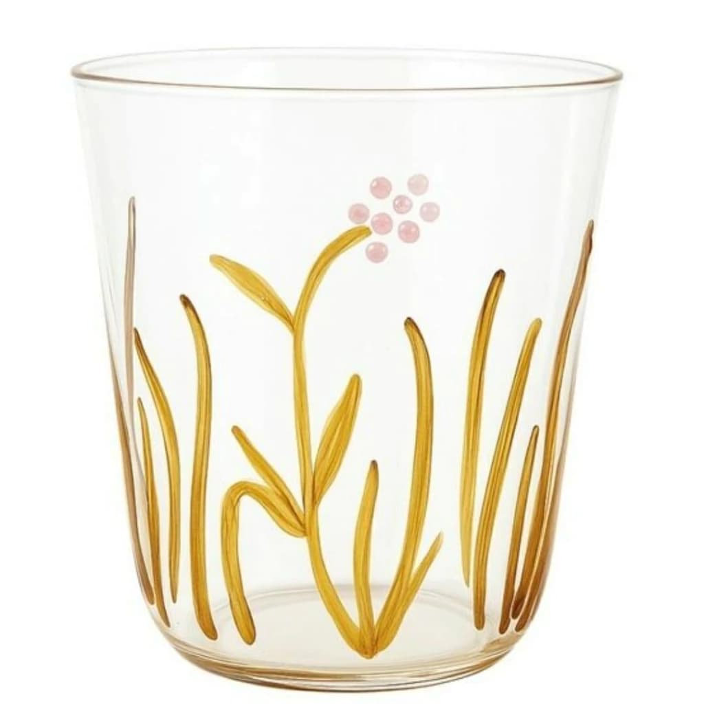 Copo de Vidro Flores Âmbar 450ml