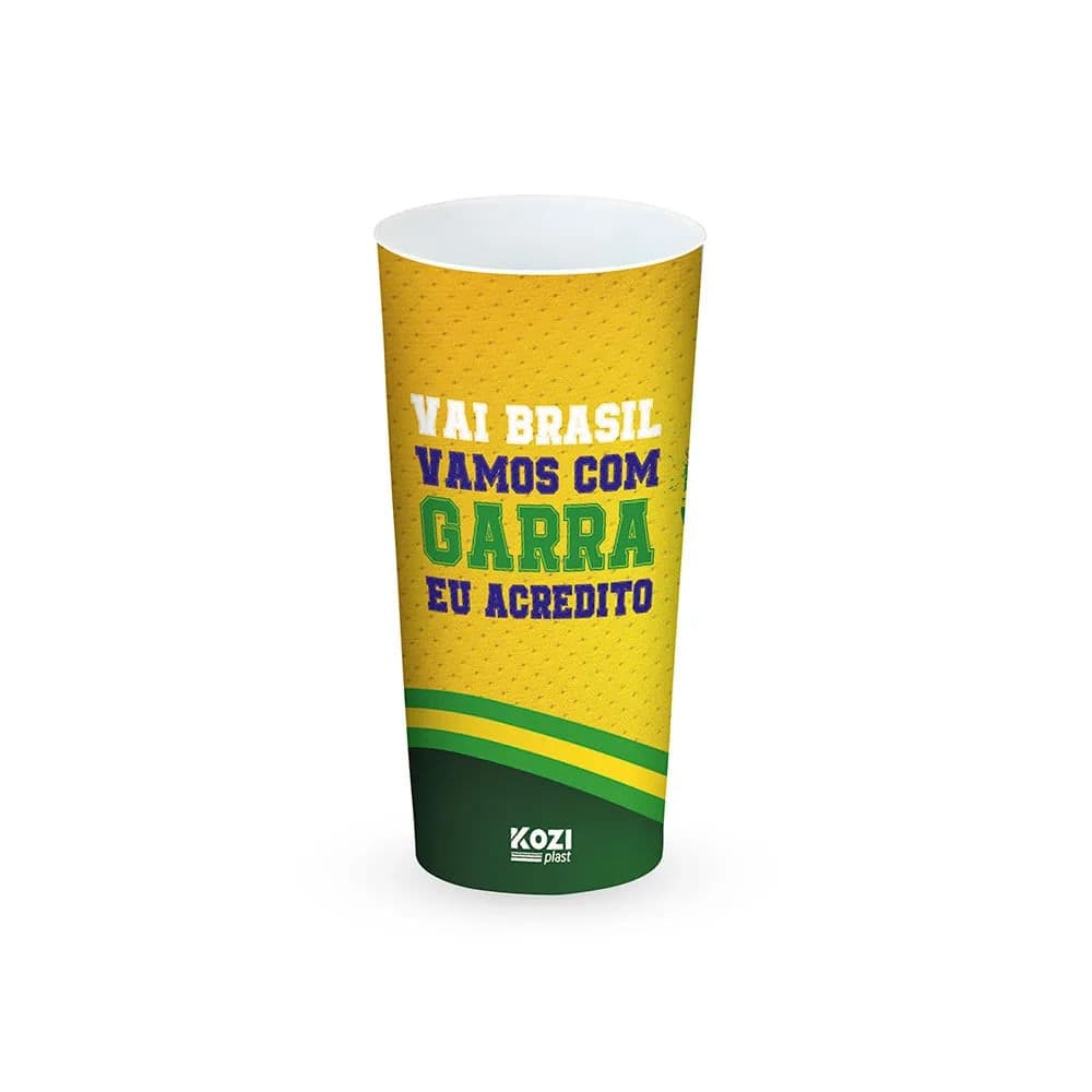 Copo Decorado Brasil 350mL - Kozi Plast