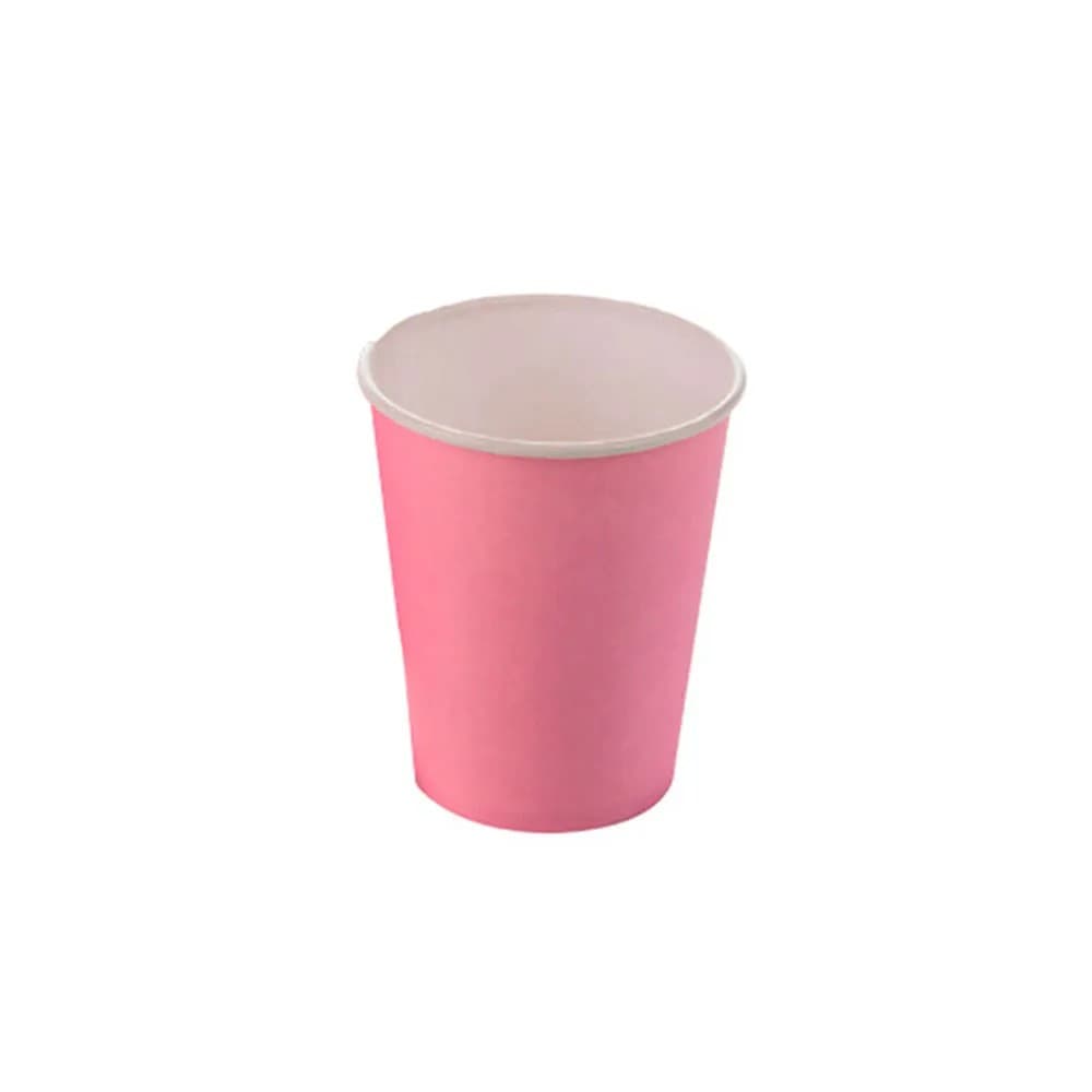 Copo Descartável 270mL Rosa Bebê 10 Unidades - Silver Plastic