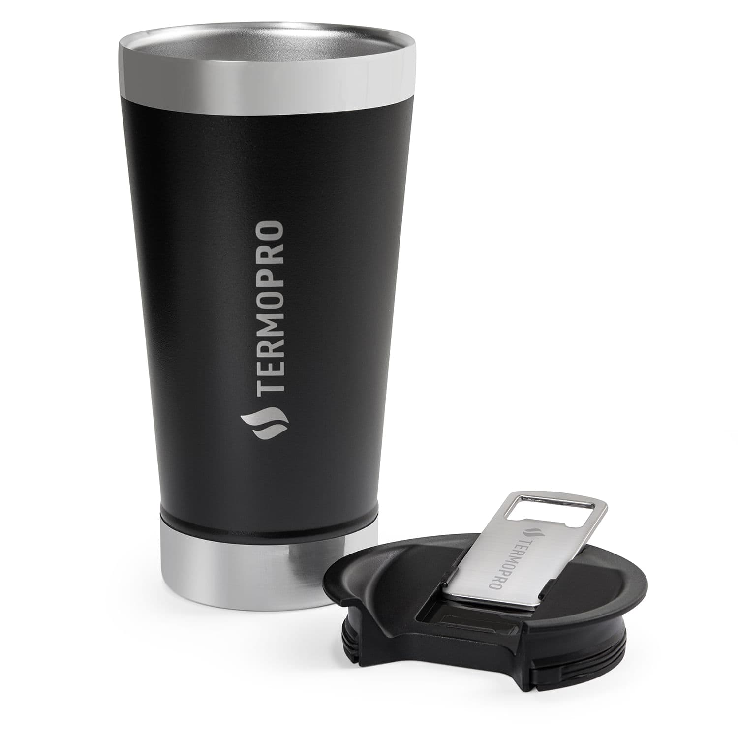 Copo Térmico com Tampa Abridor 500mL Preto - Termopro