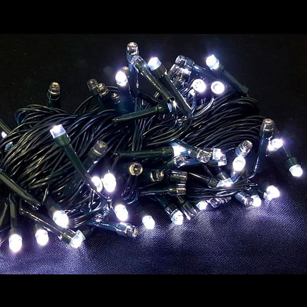 Cordão 100 Leds 8 Funções 10m Luz Branca Frio 220v - V8