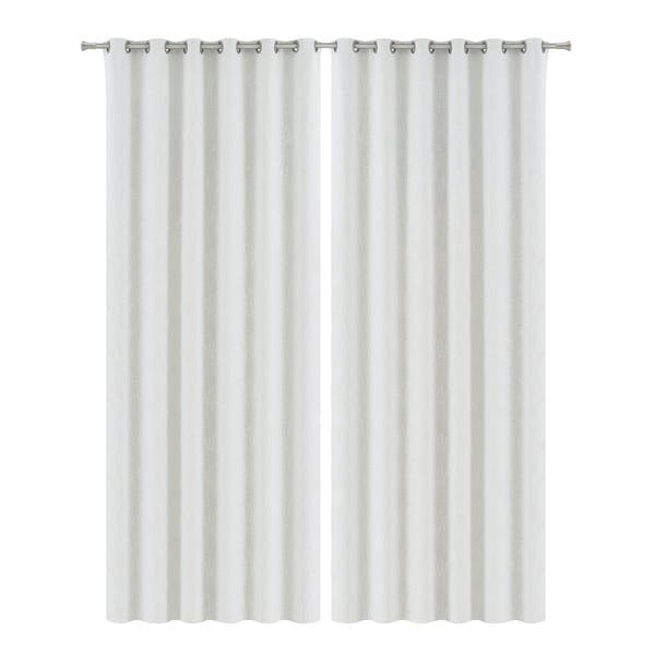 Cortina Aretha Linhão Branyl Varão 2 Folhas 3,80X2,60m Branca