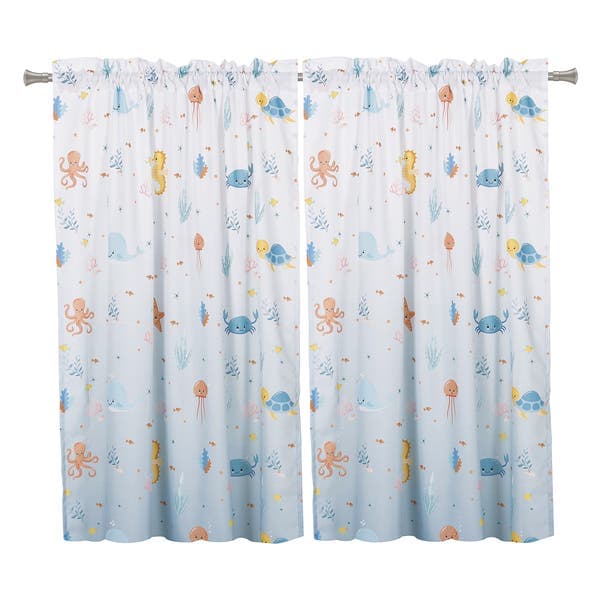 Cortina Baleia Infantil Colorida 2,80x1,80m 2 Folhas Belchior