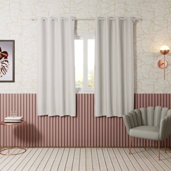 Cortina Blackout Uni Rubi Inspire 2 Folhas 2,60x1,70m Branco