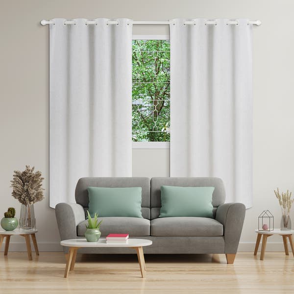 Cortina Com Blackout Zeus Vestis Ilhós 2 Folhas 2,60X2,30m Branco