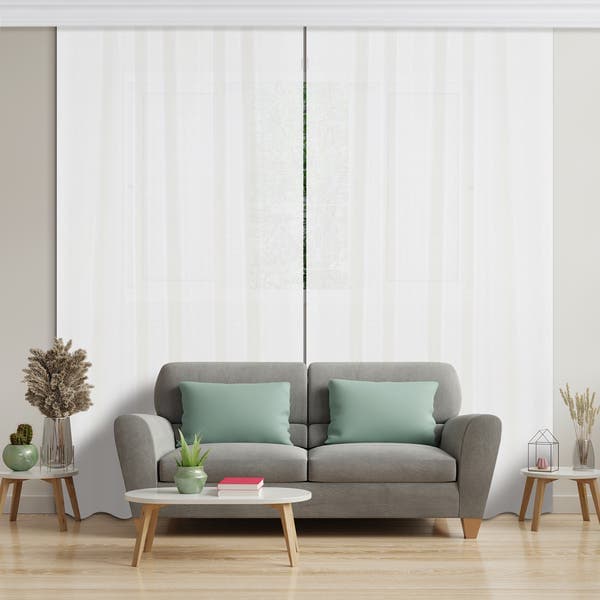 Cortina Hermes Rodizio Deslizante 2 Folhas 4,00x2,60m Branco
