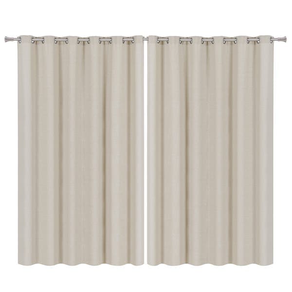 Cortina Kazzan Beca Decor Ilhós 2 Folhas 4,00x2,60m Bege