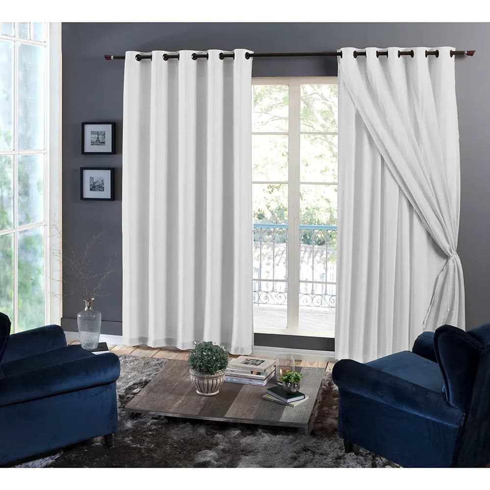 Cortina para Sala e Quarto Lira Branca 2,00x2,30m - Branyl
