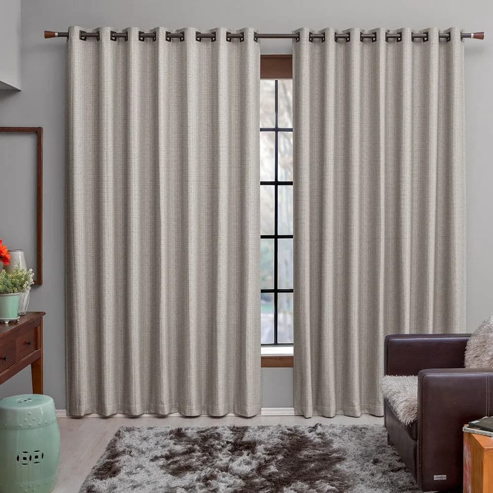 Cortina para Sala e Quarto Rustic Jacy Marfim 2,00x1,80m - Branyl