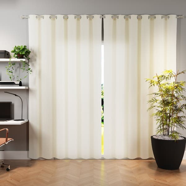 Cortina Porto Belo Beca Decor Ilhós 2 Folhas 3,60x2,60m Bege