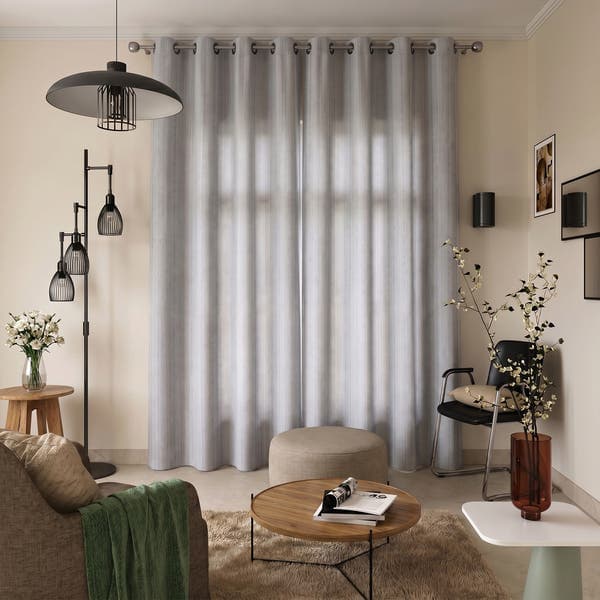 Cortina PortoBelo Vestis Ilhós 2 folhas 2,60x1,70m Cinza