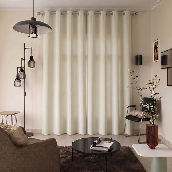 Cortina PortoBelo Vestis Ilhós 2 folhas 2,60x2,30m Cru