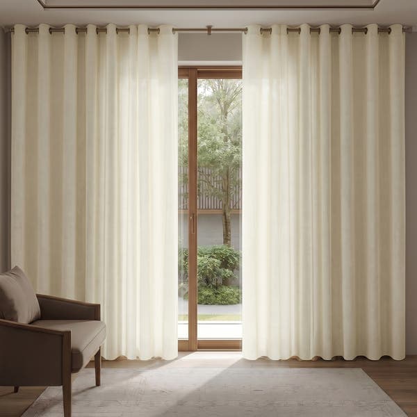 Cortina PortoBelo Vestis Ilhós 2 folhas 5,40x2,60m Cru