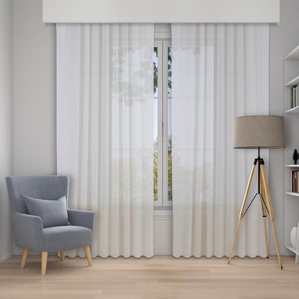 Cortina Ravena Branyl para Trilho com 2 Folhas 2.60x5.40m Marfim
