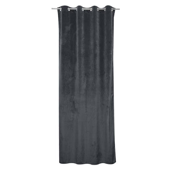 Cortina Tony Poliéster Cinza Escuro 1,40x2,80m 1 Folha Inspire