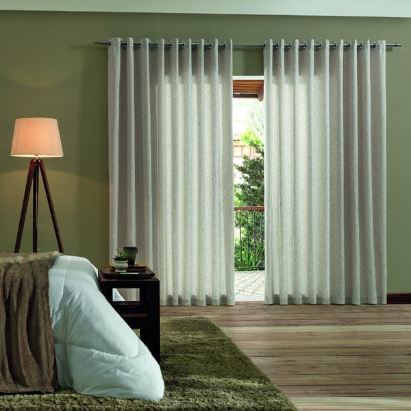 Cortina Tunis Bege 4,20x2,50m 2 Folhas Inspire