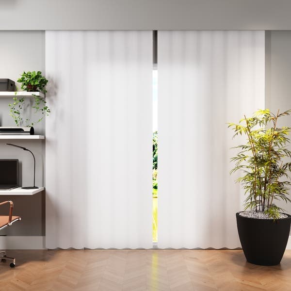 Cortina Veneza Beca Decor Trilho 2 Folhas 4,00x2,60m Branco