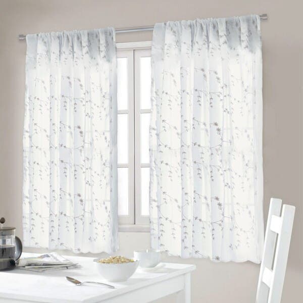 Cortina Voil Marka Têxtil Varão 2 Folhas 1,2x3m Branco