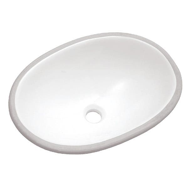 Cuba de Embutir Cerâmica Oval IL06 16x49x36 cm Branca Icasa