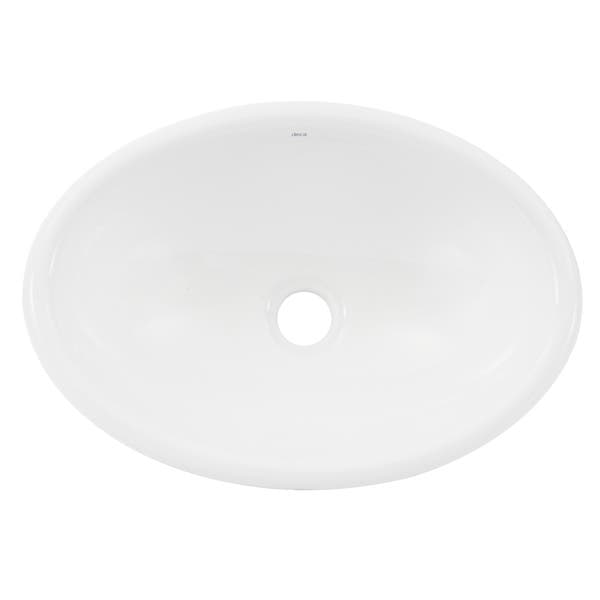 Cuba de Sobrepor Cerâmica Oval L65.17 13,5x44x31 cm Branca Deca