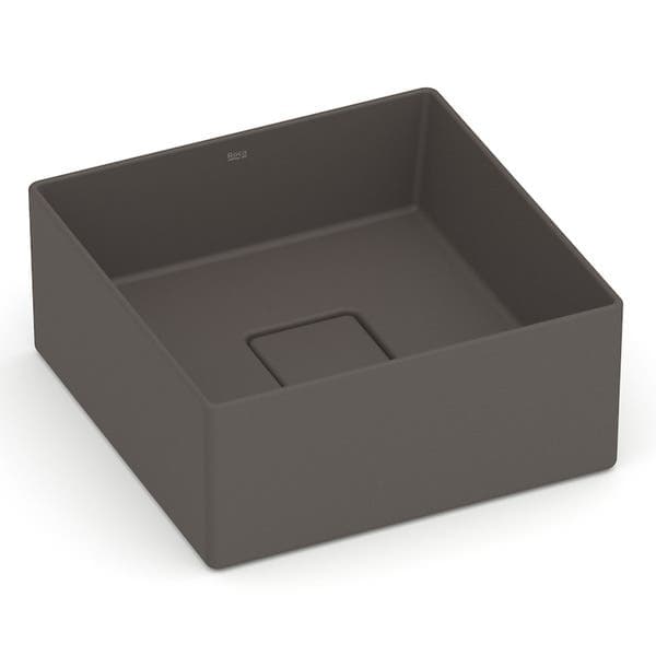 Cuba para Banheiro de Apoio Louça Quadrada Cafe 30x30cm Terra Roca