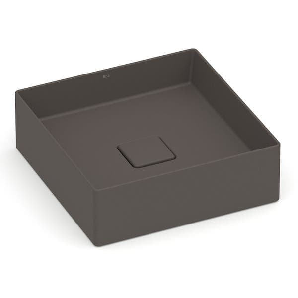 Cuba para Banheiro de Apoio Louça Quadrada Cafe 35x35cm Terra Roca