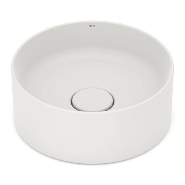 Cuba para Banheiro de Apoio Louça Redonda Beige 30cm Terra Roca
