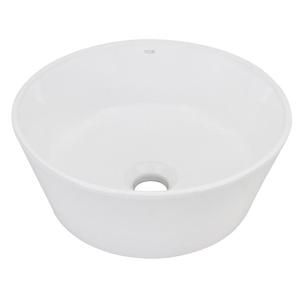 Cuba para Banheiro de Apoio Louça Redonda Branca 35cm CB13 Fiori