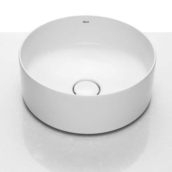 Cuba para Banheiro de Apoio Louça Redonda Branca 37cm Round Roca