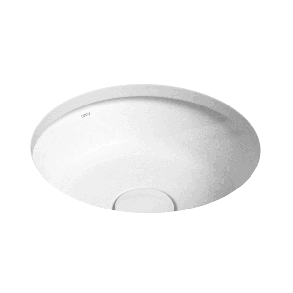 Cuba para Banheiro de Embutir Louça Redonda Branca 30cm Slim Deca