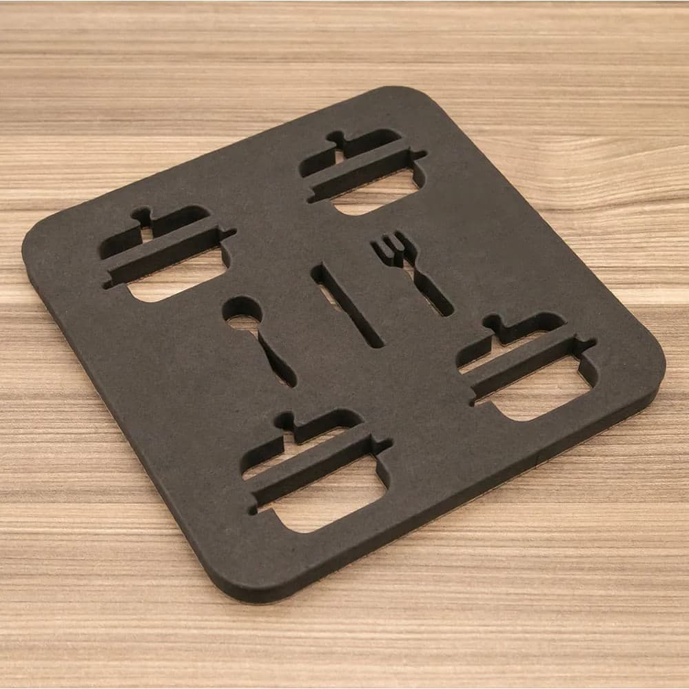 Descanso de Panela Talheres 17cm Preto e Marrom - Utility