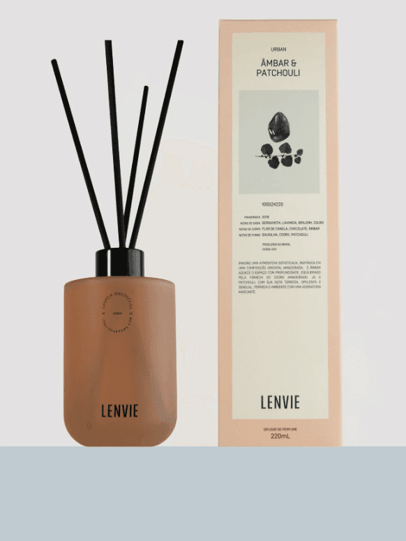 Difusor de Perfume Âmbar e Patchouli 220ml Urban - Lenvie